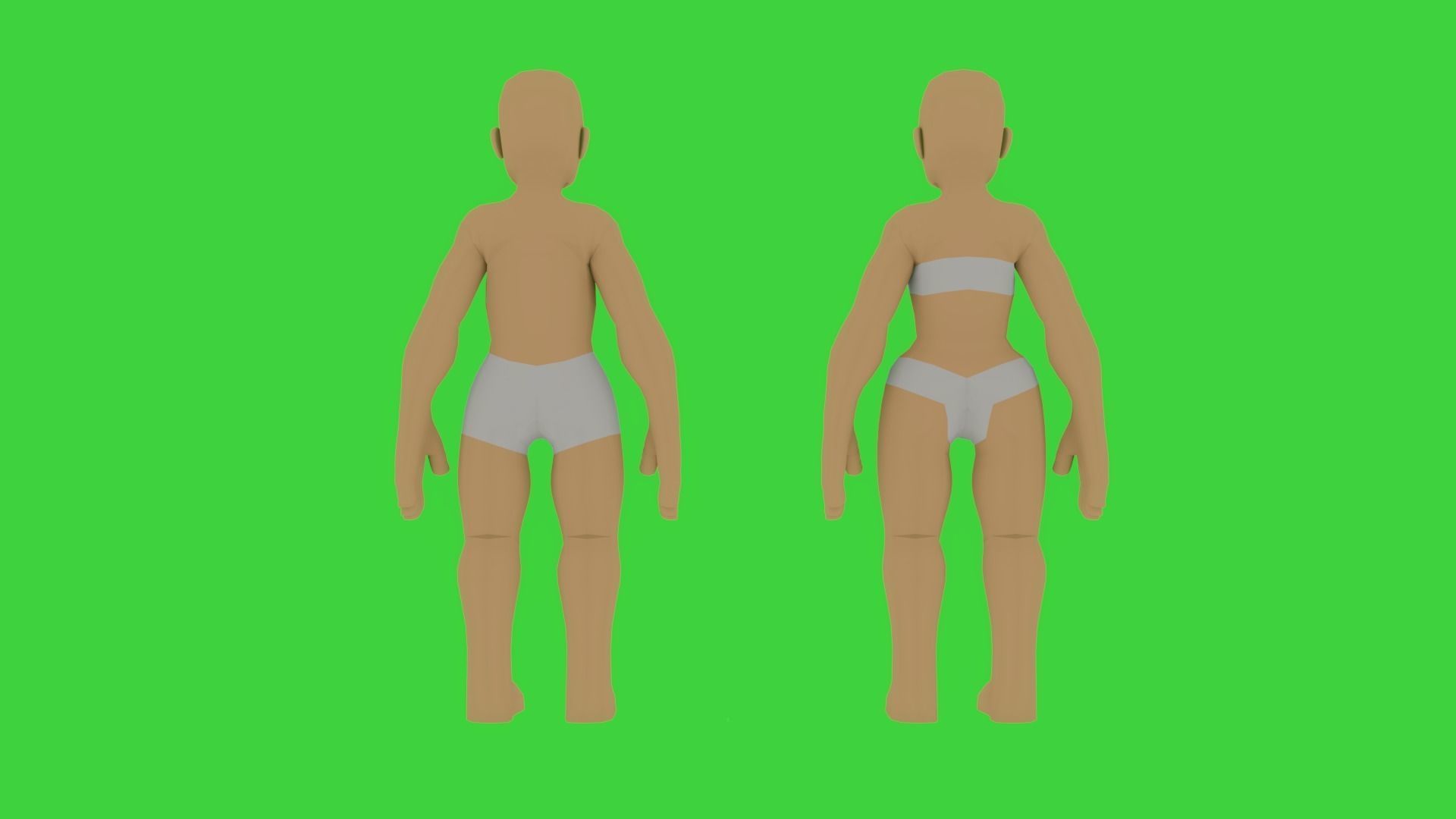 LowLY Poly - Cartoon Human Characters Low-poly 3D model_4