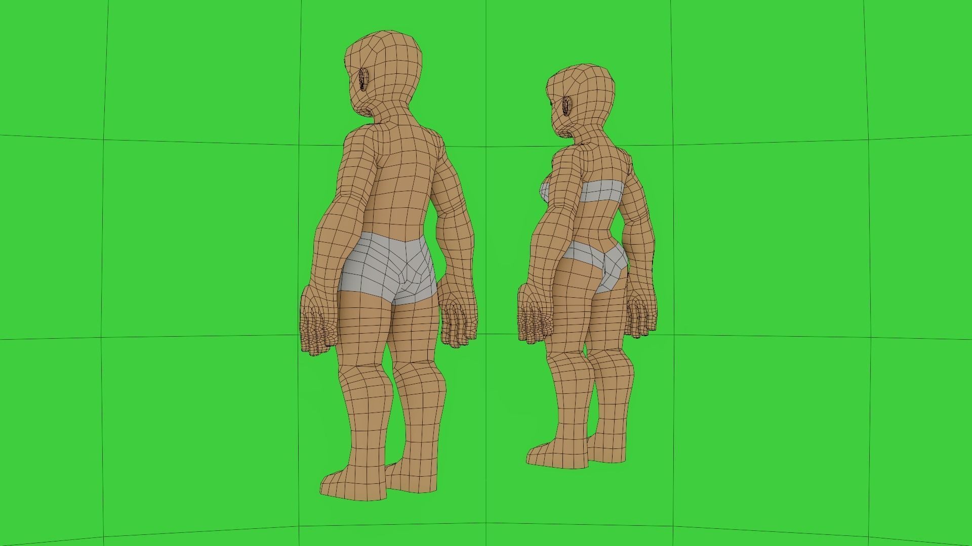 LowLY Poly - Cartoon Human Characters Low-poly 3D model_9