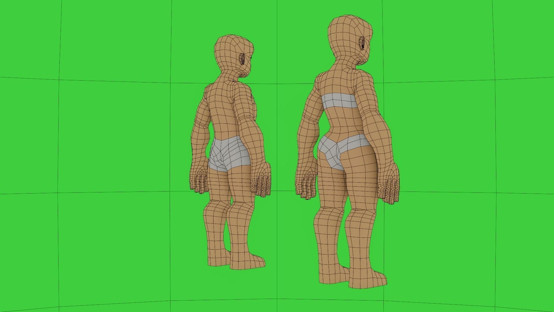 LowLY Poly - Cartoon Human Characters Low-poly 3D model_11