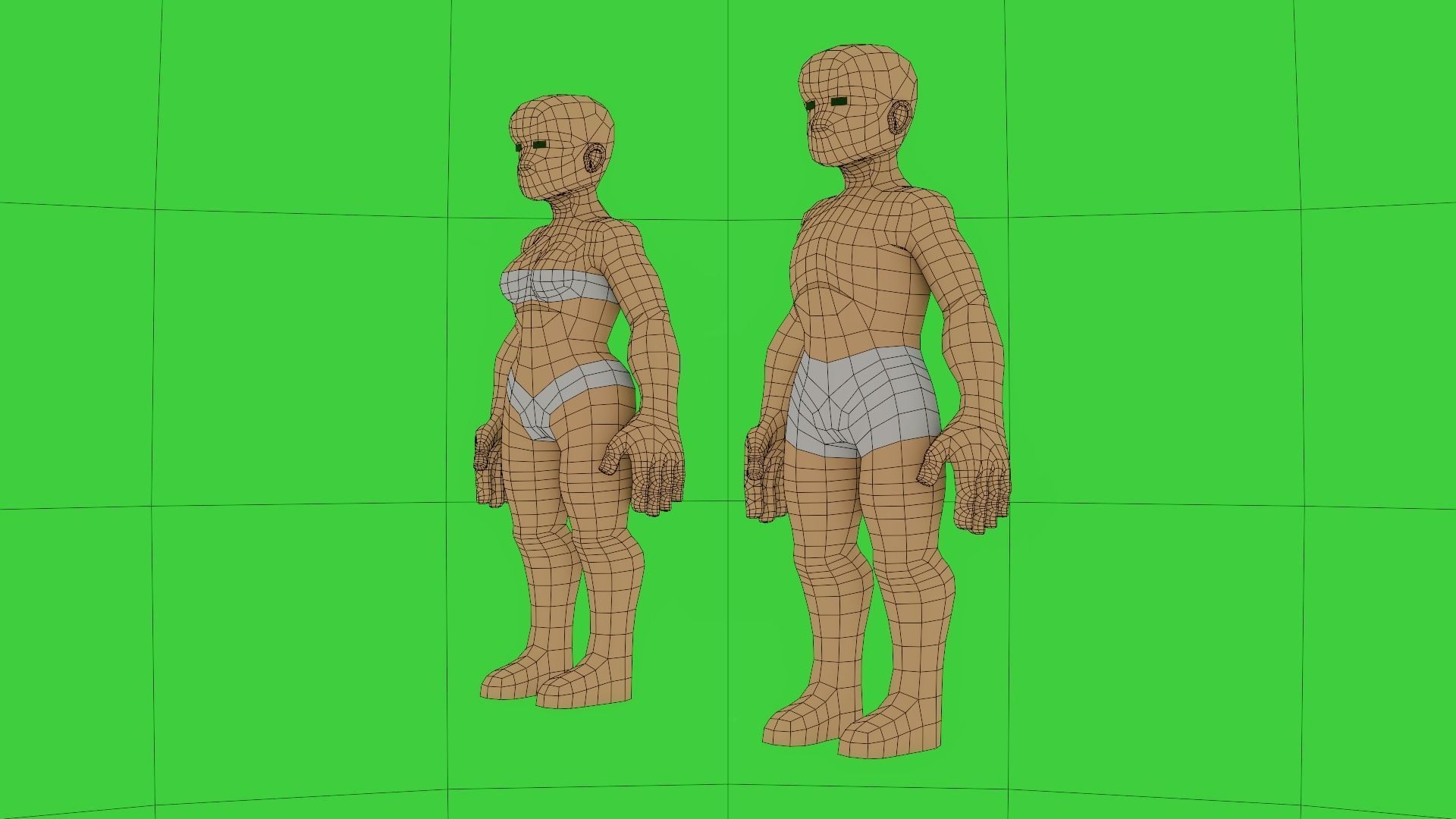 LowLY Poly - Cartoon Human Characters Low-poly 3D model_8