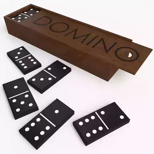 High quality model of a set for the board game Domino