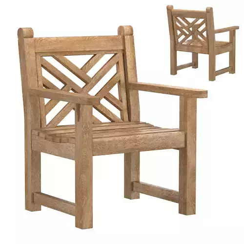 CHIPPENDALE GARDEN ARMCHAIR 3D model