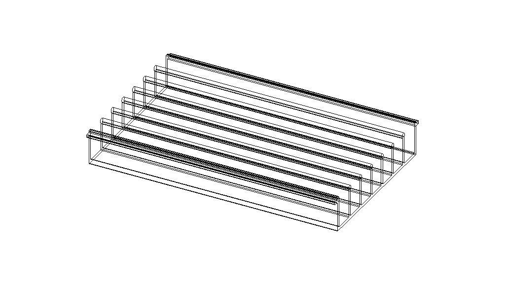 Aluminum Extruded Heat Sink MOD AL-05hs Low-poly 3D model_12