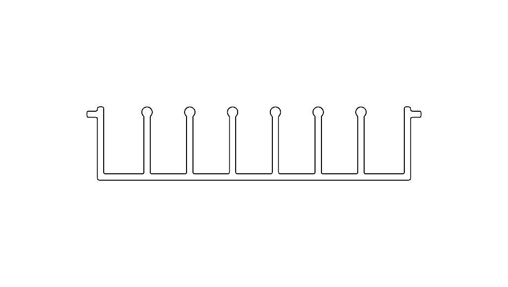 Aluminum Extruded Heat Sink MOD AL-05hs Low-poly 3D model_8