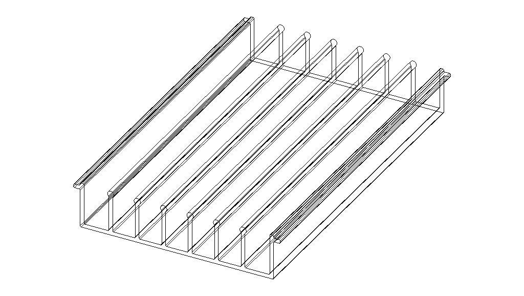 Aluminum Extruded Heat Sink MOD AL-05hs Low-poly 3D model_4