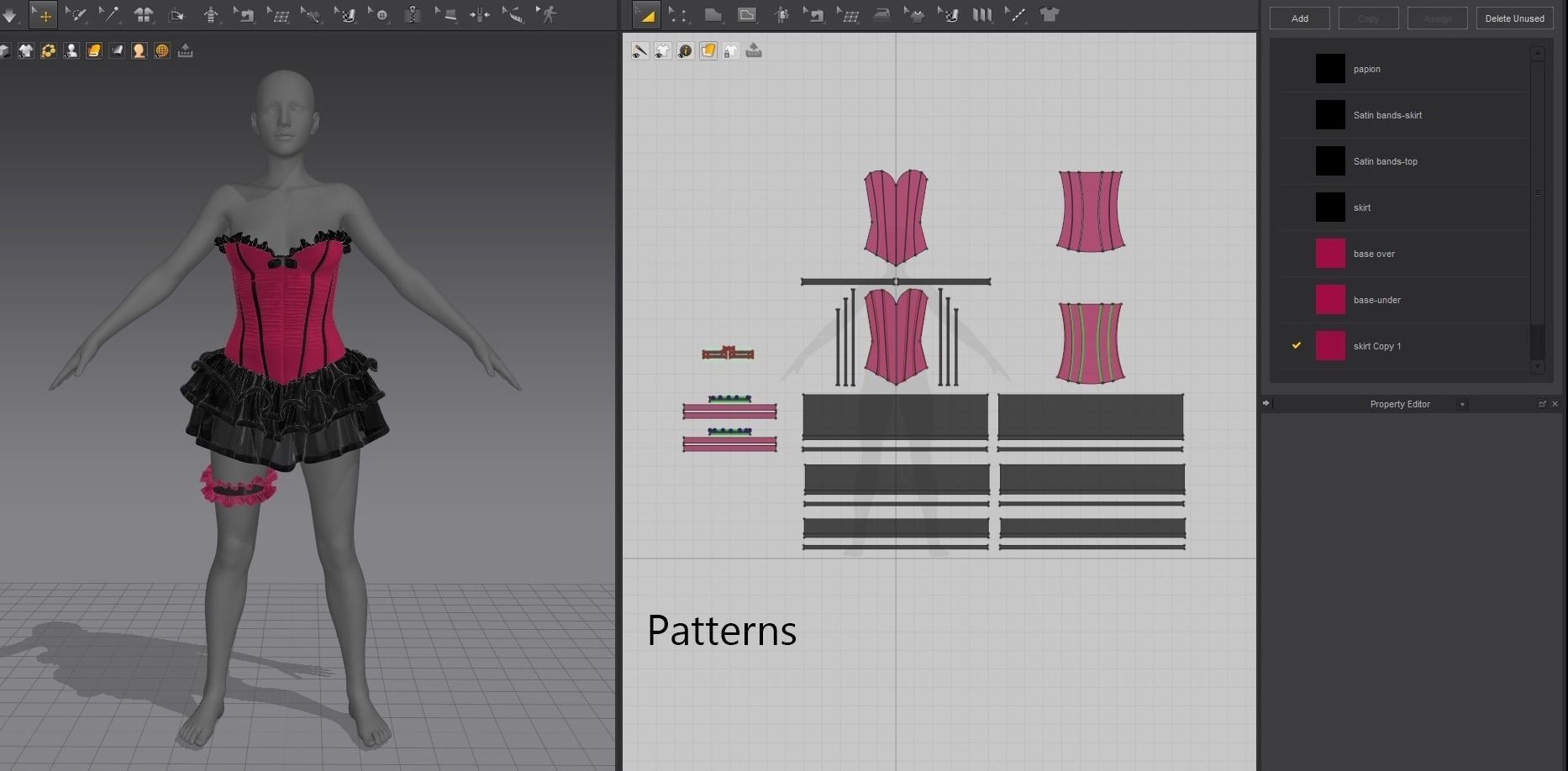 Ballerina Corset 29 MarvelousDesigner-CLO3D ZPRJ FBX OBJ MTL 3D model_6