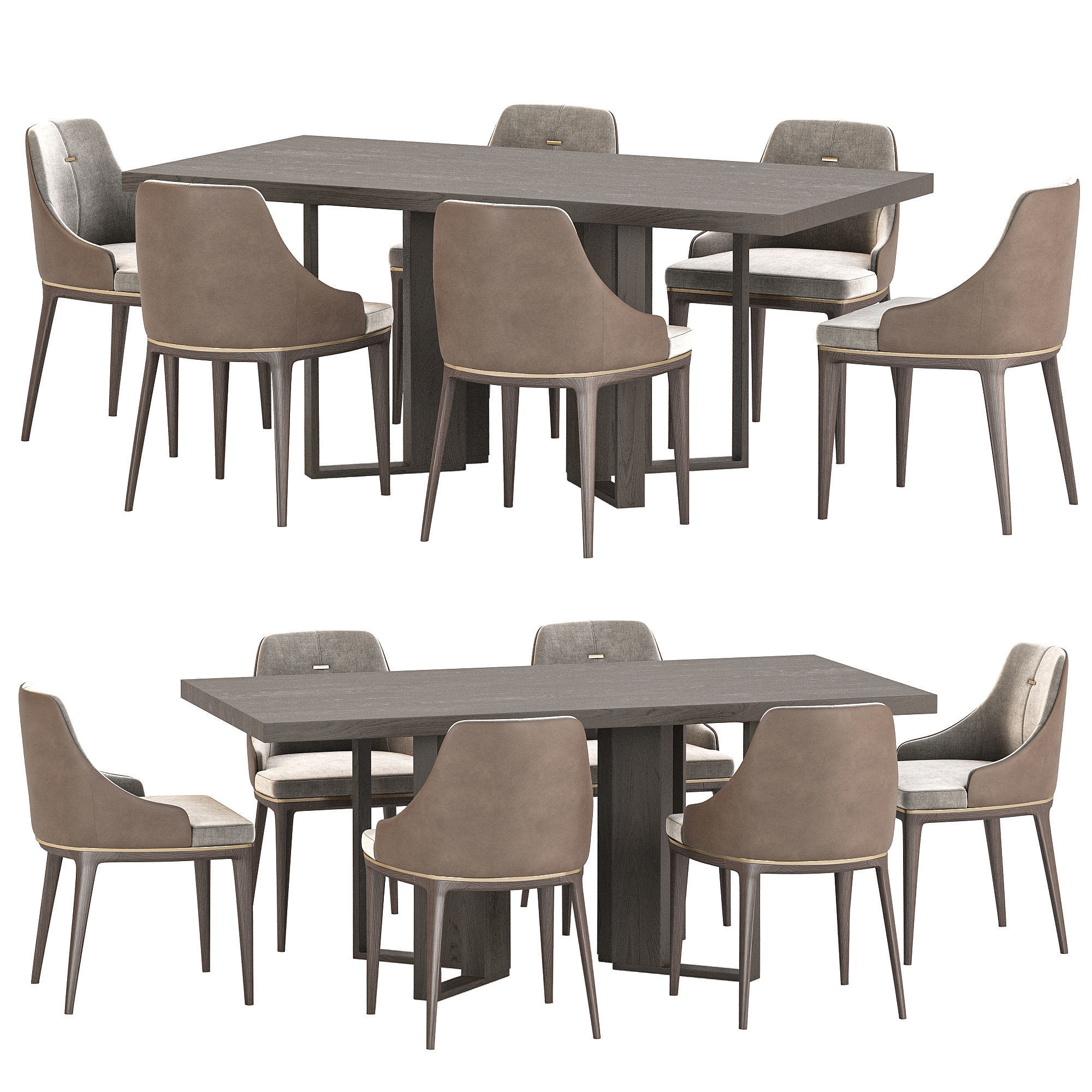 dining set 60 3D model_2