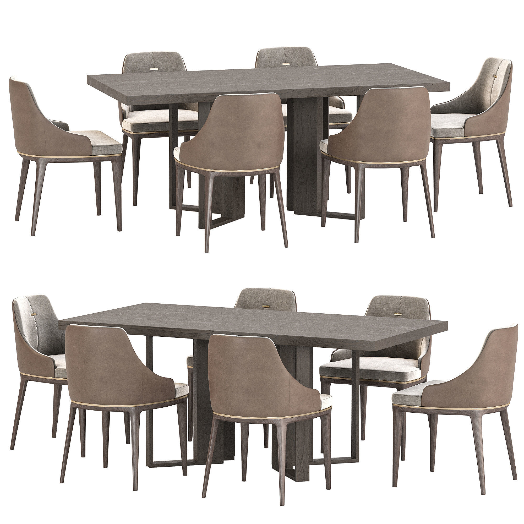 dining set 60 3D model_6