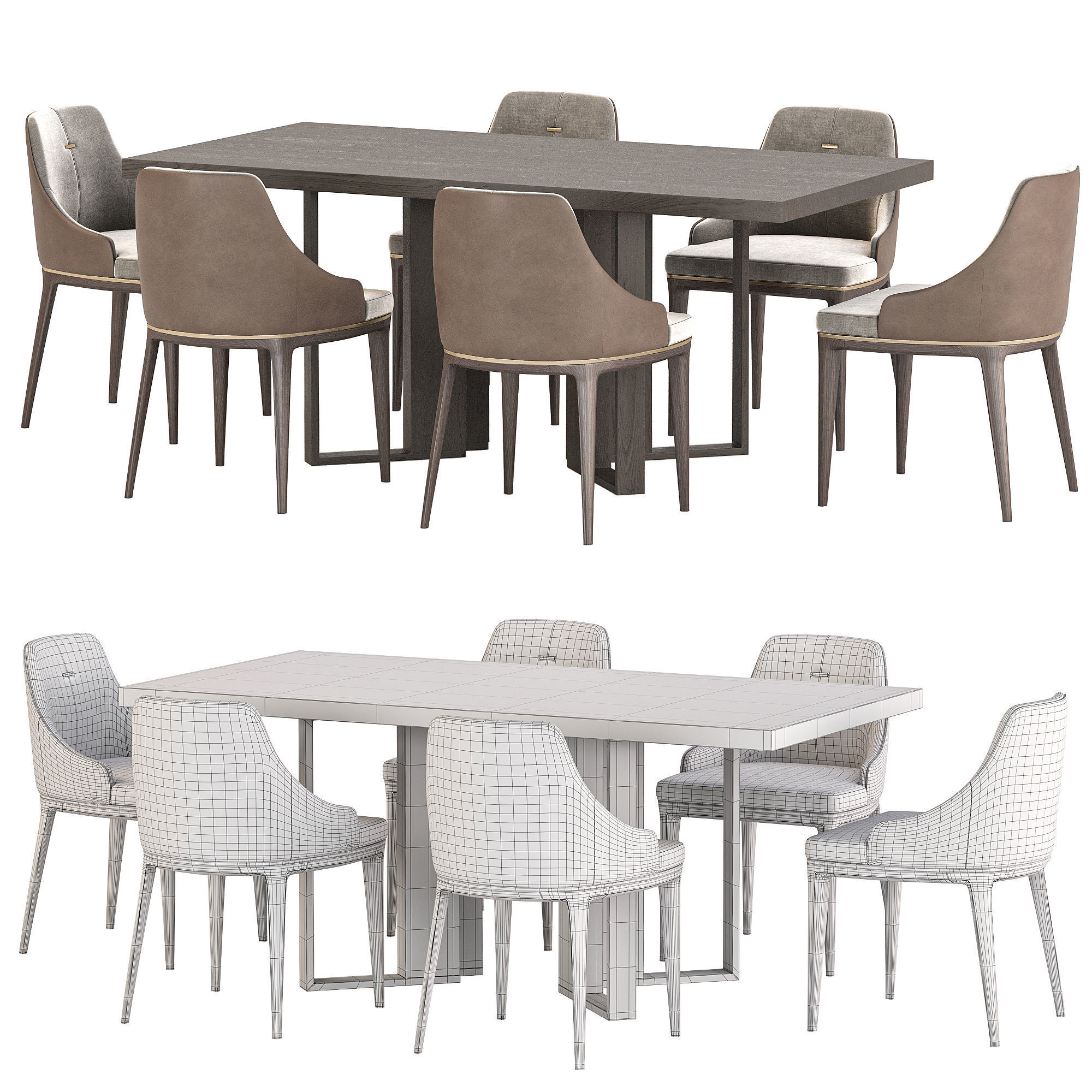 dining set 60 3D model_11