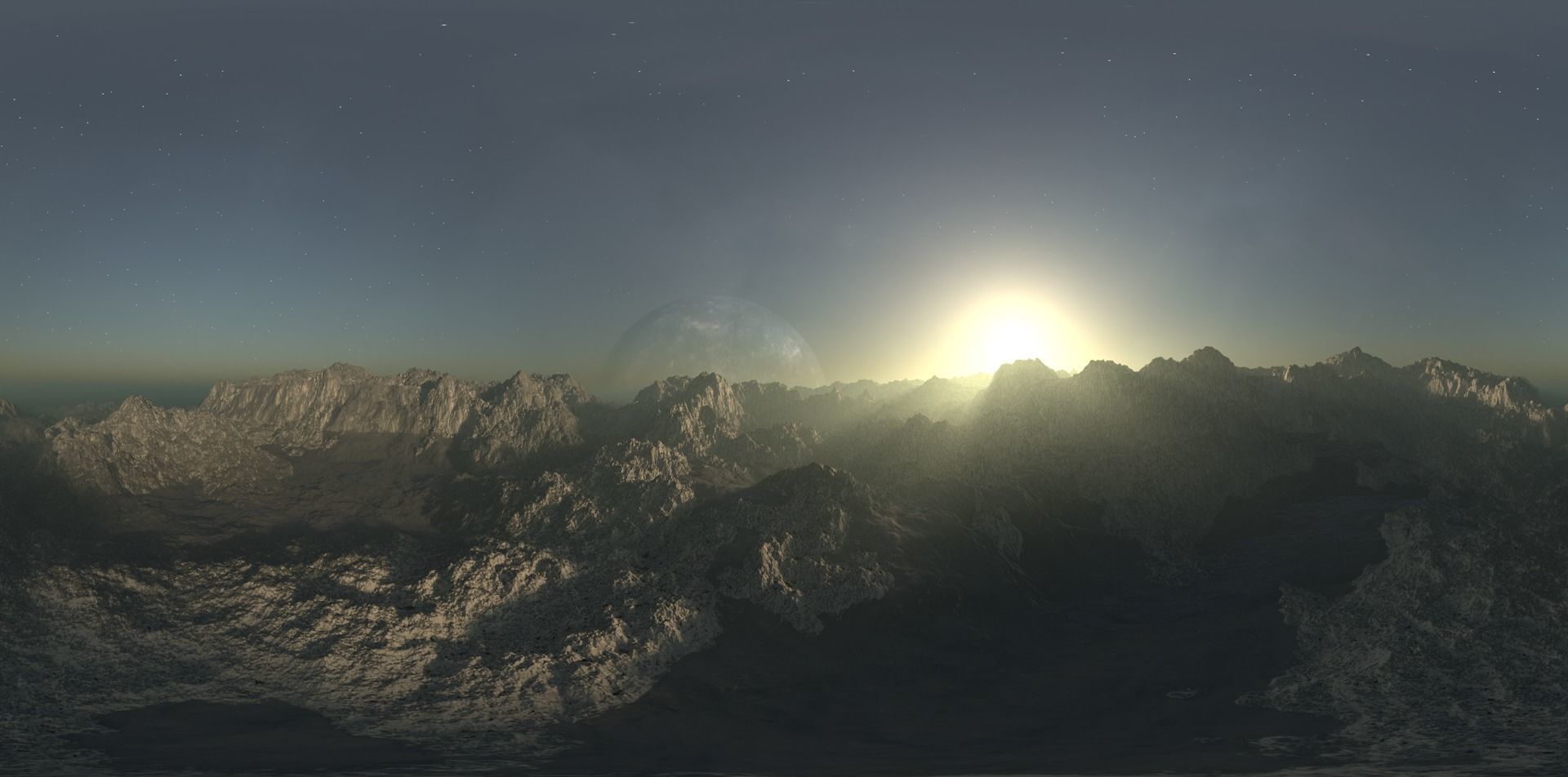 Alien Planet Landscape HDRI Low-poly 3D model_16