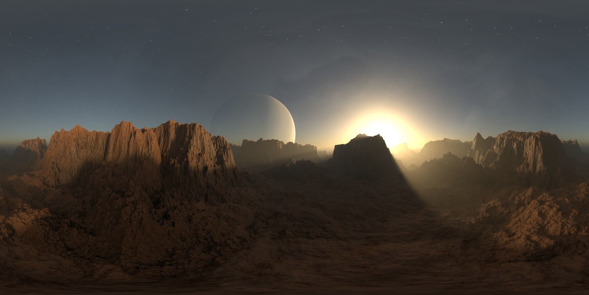 Alien Planet Landscape HDRI Low-poly 3D model_17