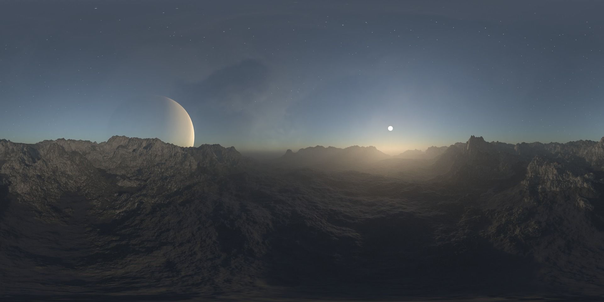 Alien Planet Landscape HDRI Low-poly 3D model_18