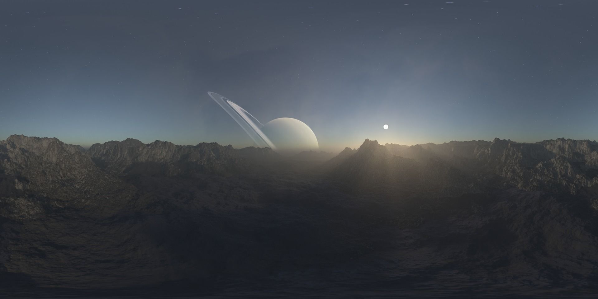 Alien Planet Landscape HDRI Low-poly 3D model_12