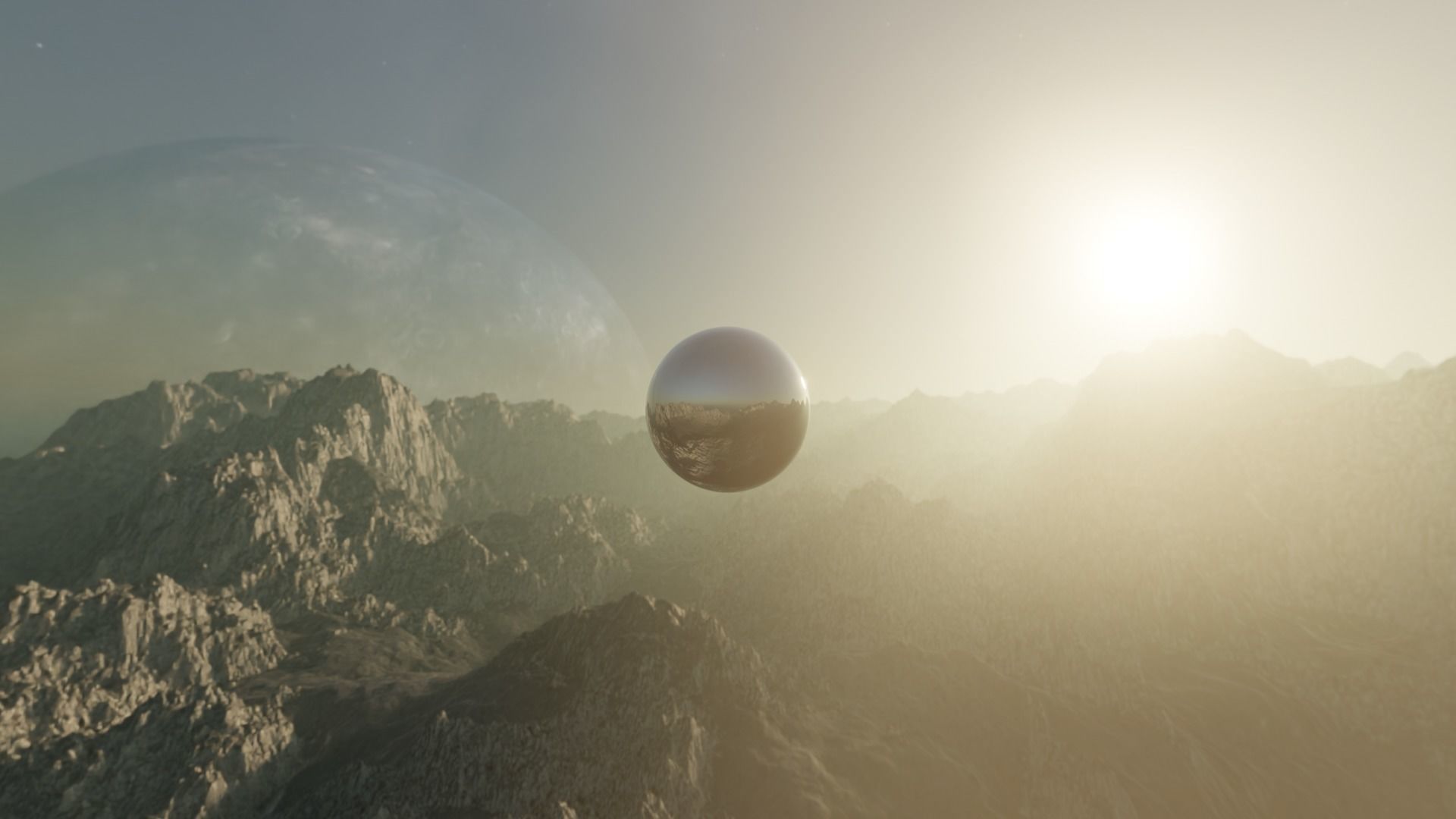 Alien Planet Landscape HDRI Low-poly 3D model_28