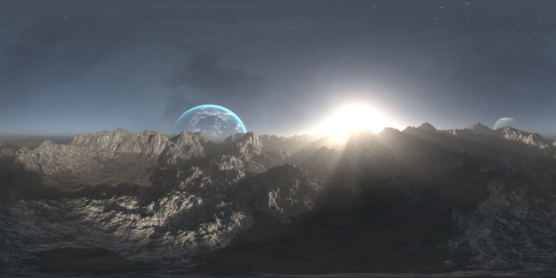 Alien Planet Landscape HDRI Low-poly 3D model_21