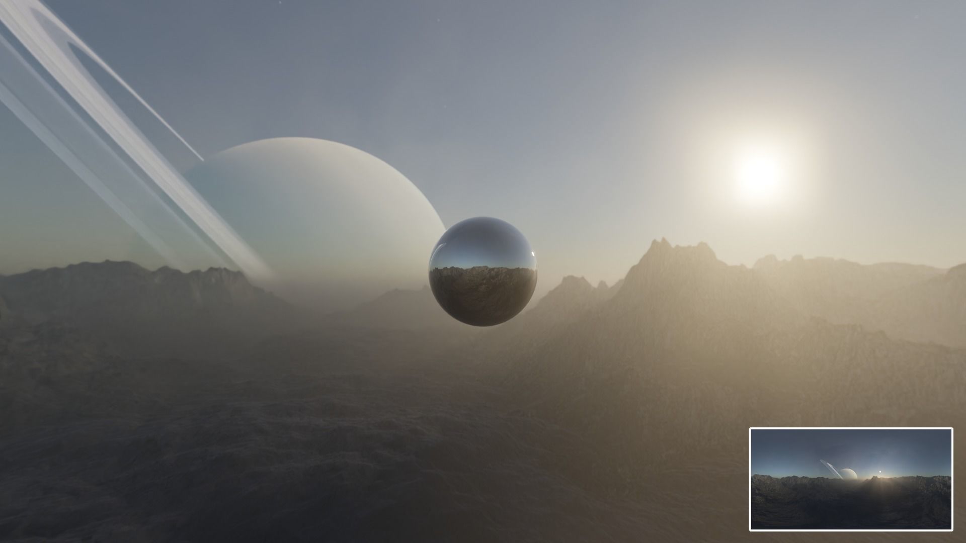 Alien Planet Landscape HDRI Low-poly 3D model_2