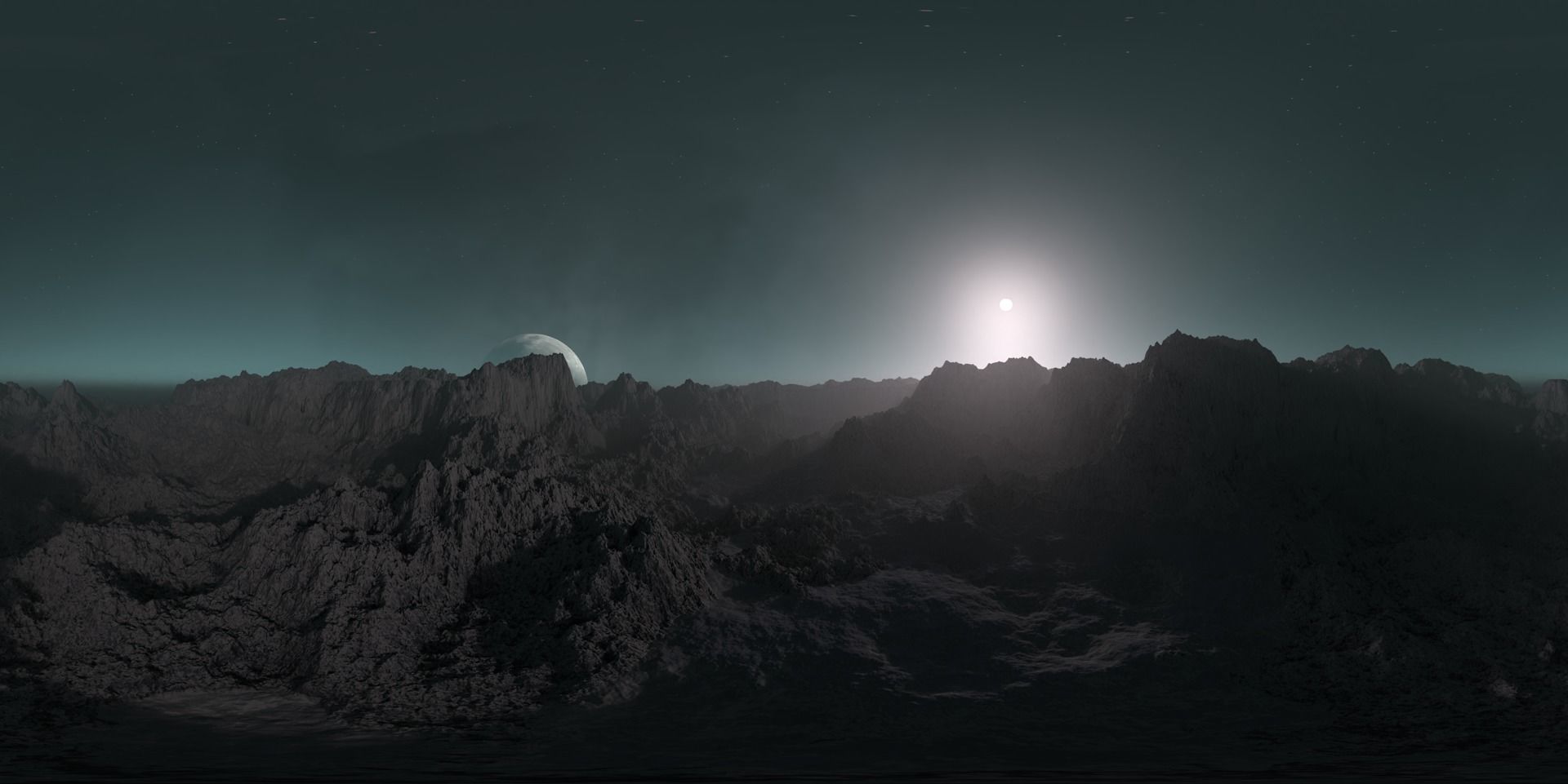 Alien Planet Landscape HDRI Low-poly 3D model_13