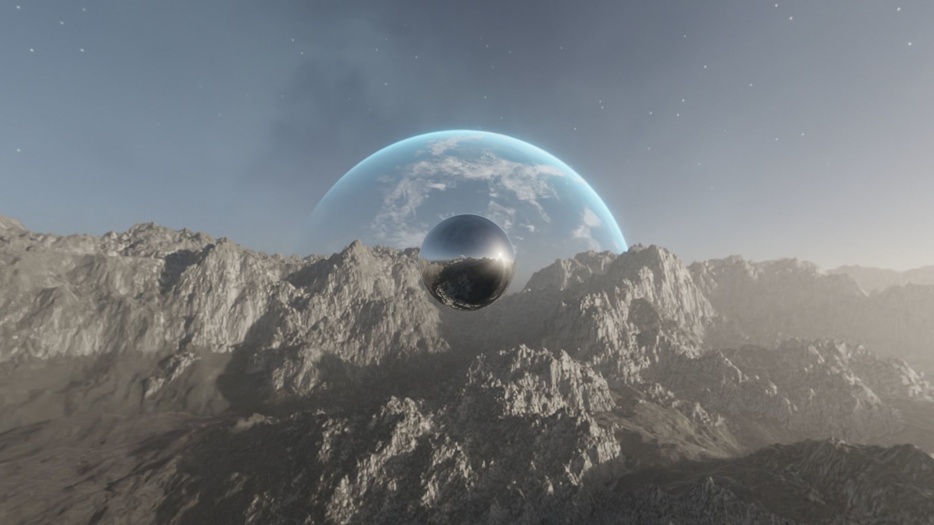 Alien Planet Landscape HDRI Low-poly 3D model_30