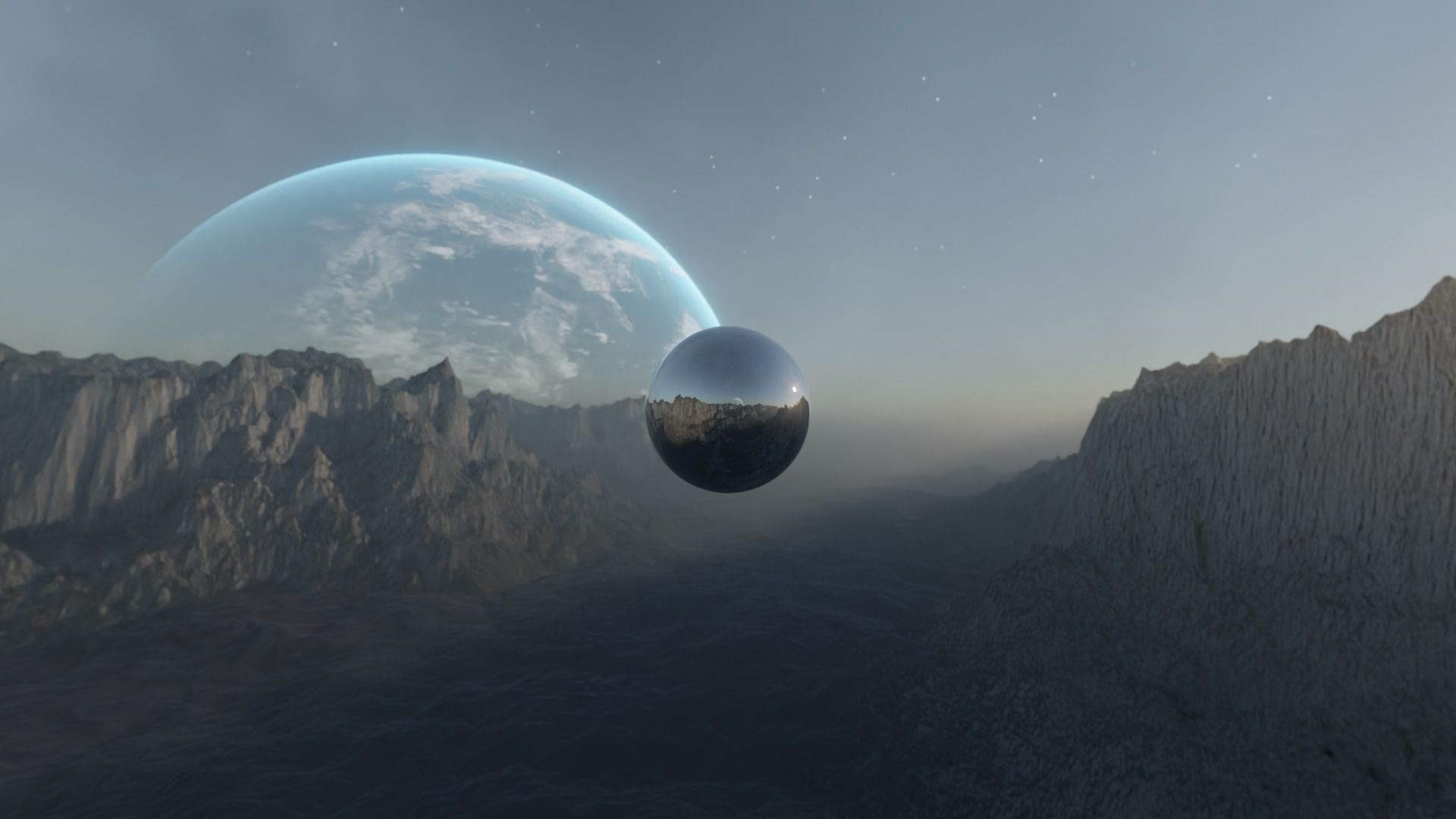 Alien Planet Landscape HDRI Low-poly 3D model_24