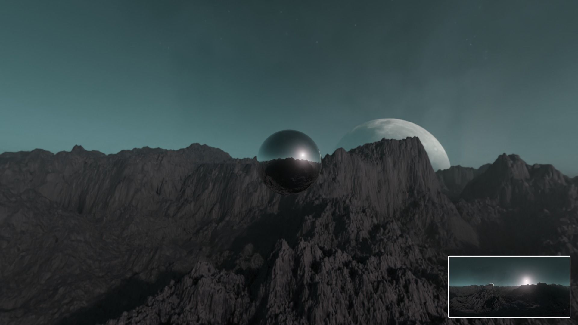 Alien Planet Landscape HDRI Low-poly 3D model_10