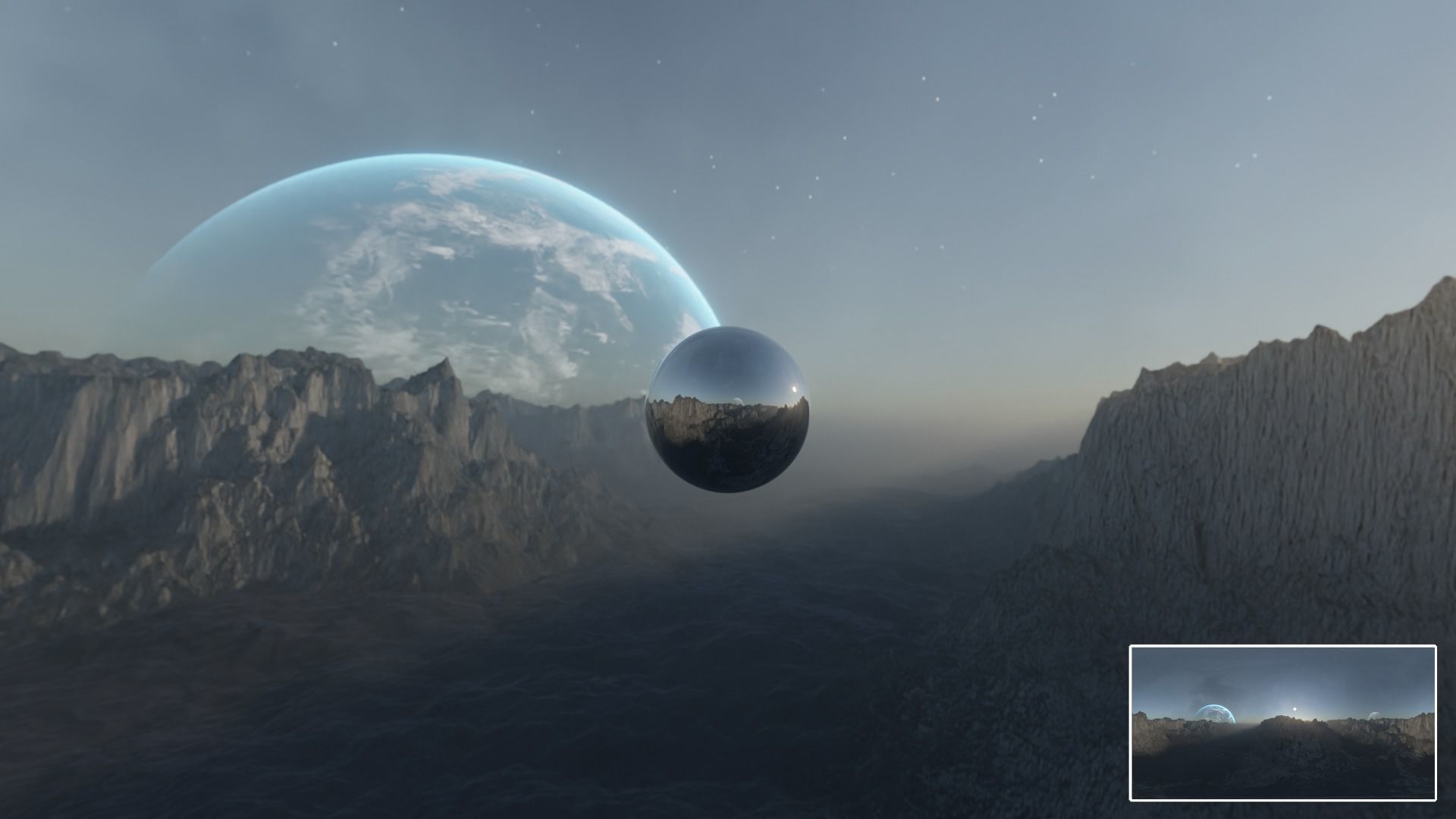 Alien Planet Landscape HDRI Low-poly 3D model_4