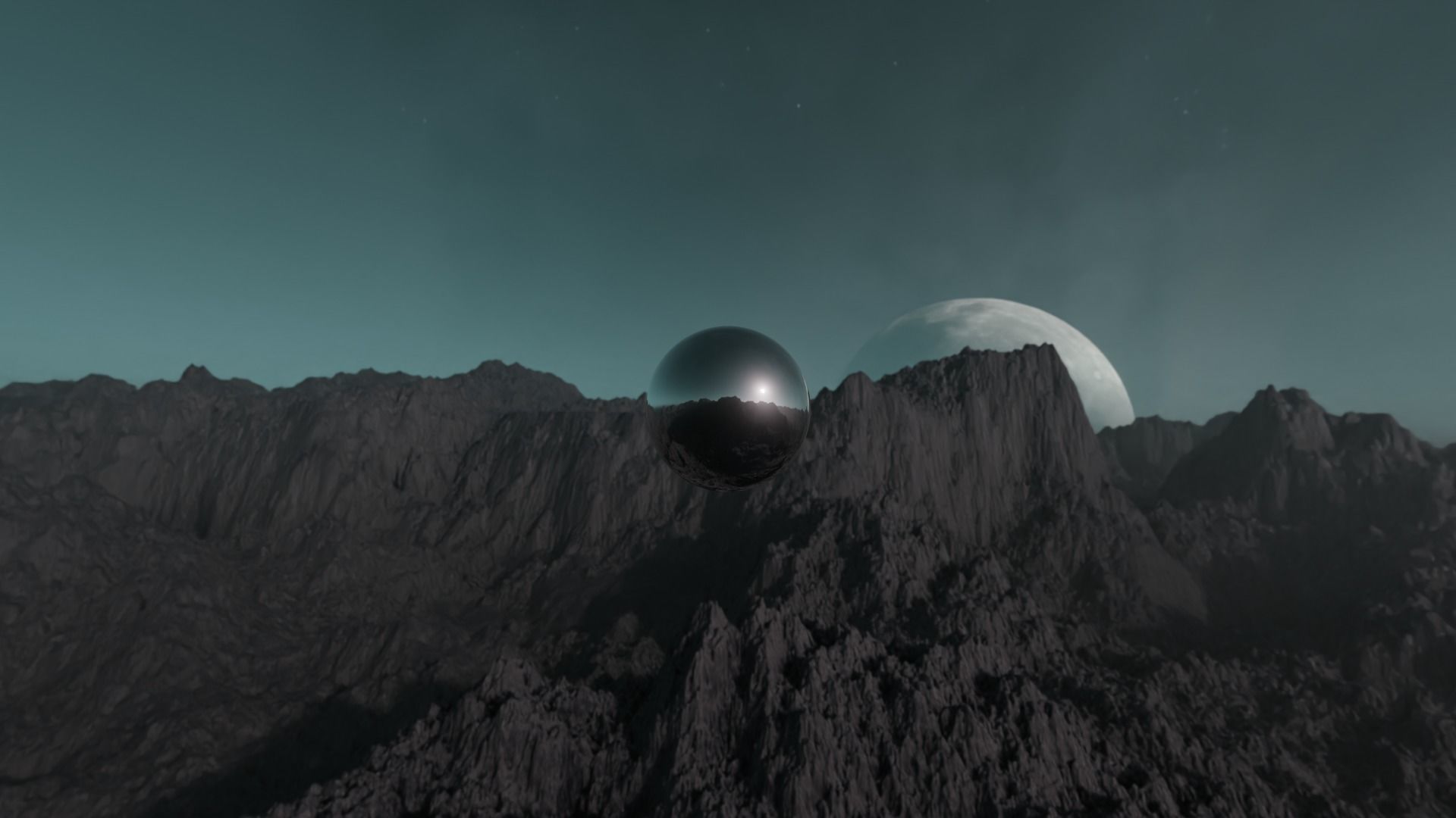 Alien Planet Landscape HDRI Low-poly 3D model_29