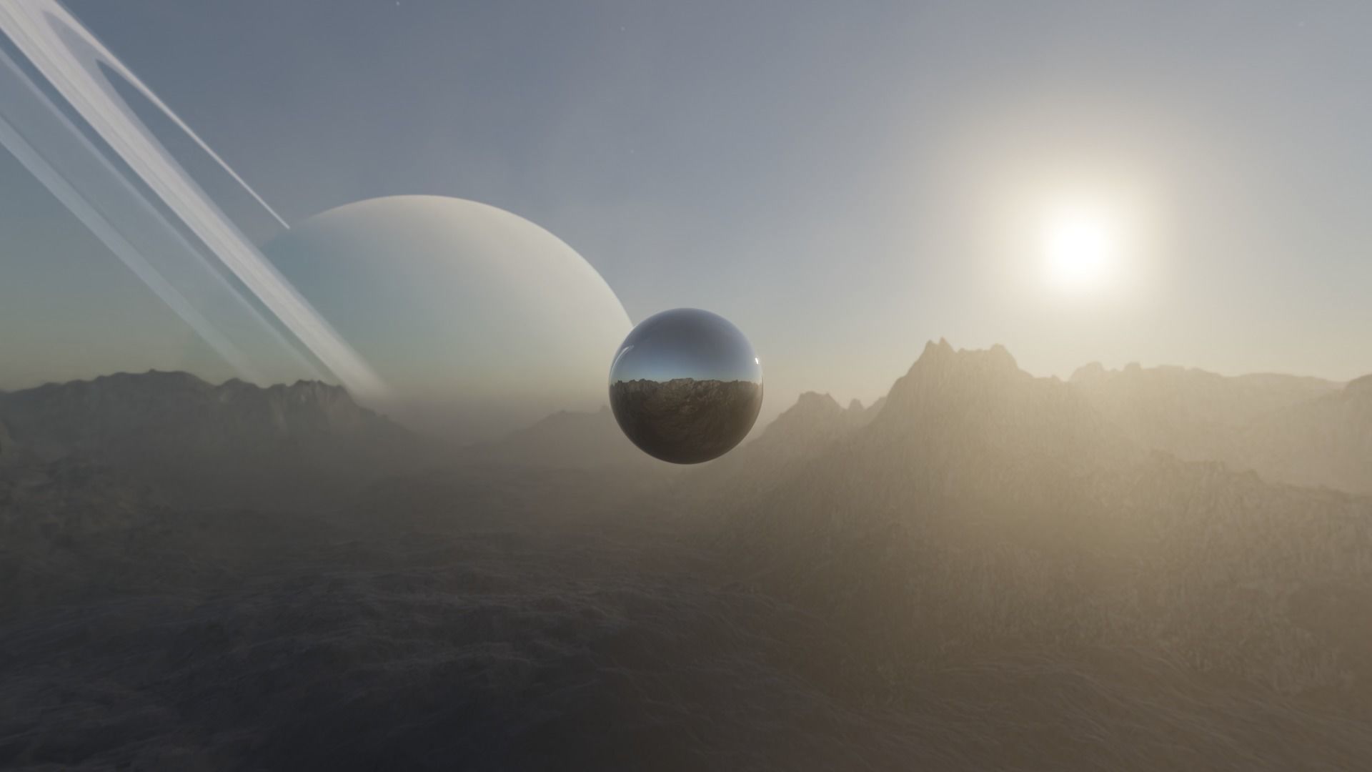 Alien Planet Landscape HDRI Low-poly 3D model_22