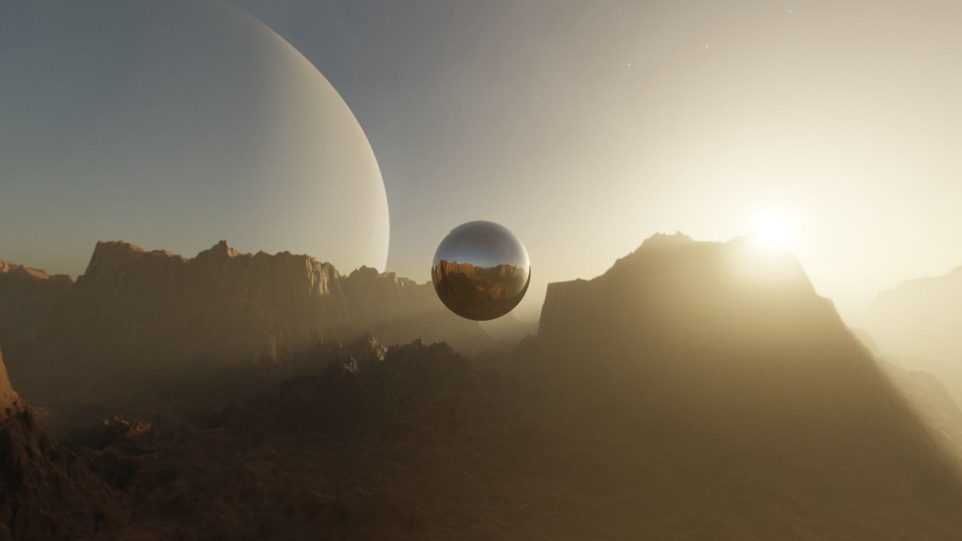 Alien Planet Landscape HDRI Low-poly 3D model_23