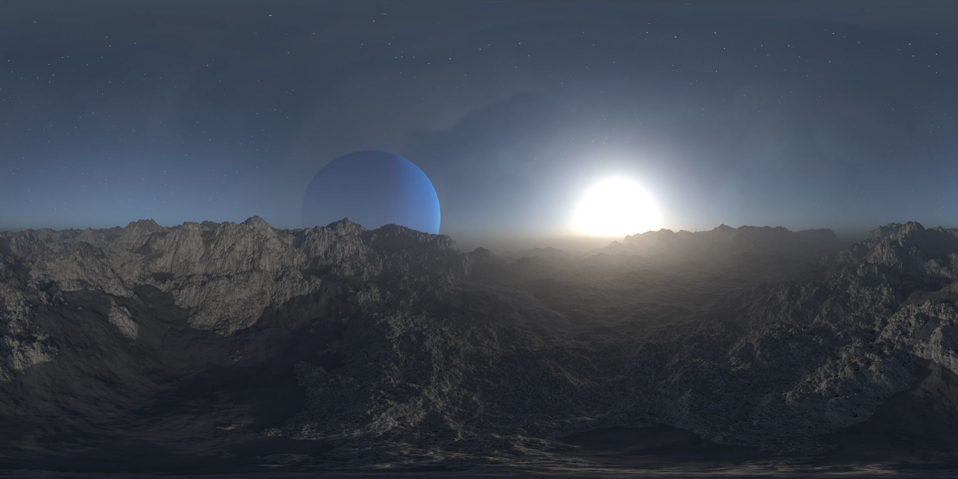 Alien Planet Landscape HDRI Low-poly 3D model_15
