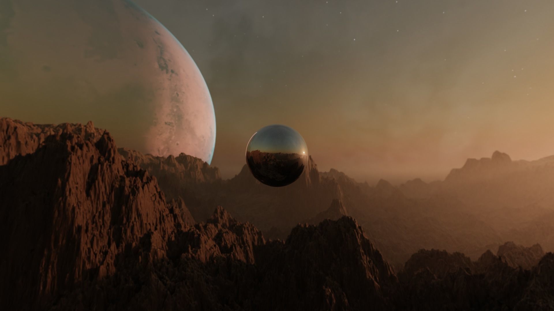 Alien Planet Landscape HDRI Low-poly 3D model_25