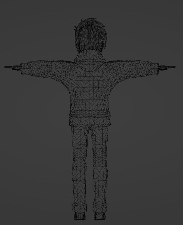 3D anime style male avatar for  Vrchat and for Vtubing  Low-poly 3D model_6