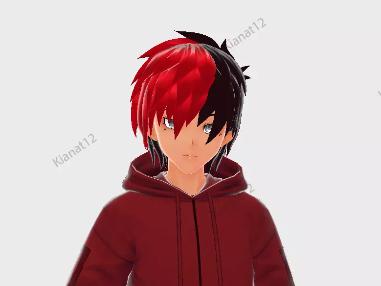 3D anime style male avatar for  Vrchat and for Vtubing  Low-poly 3D model_0