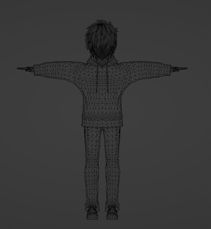 3D anime style male avatar for  Vrchat and for Vtubing  Low-poly 3D model_5