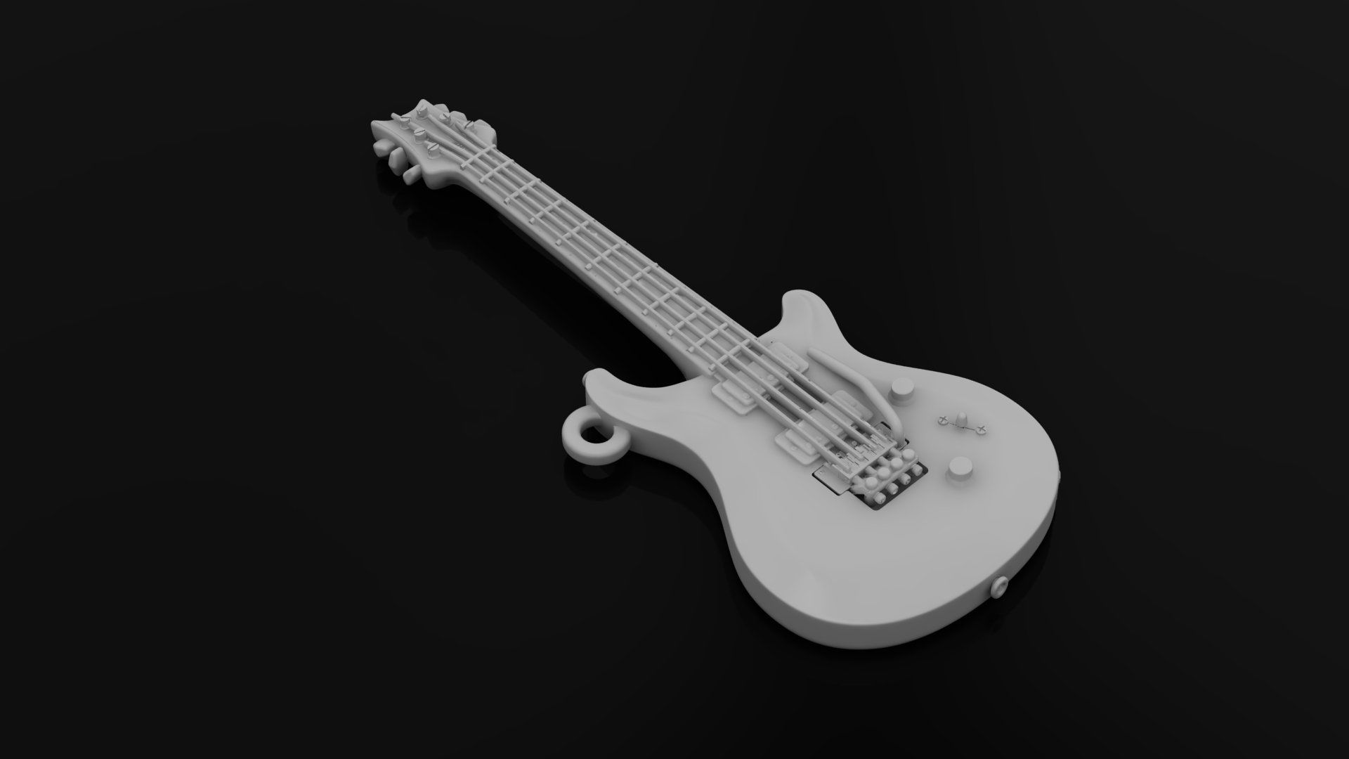 guitar pendant 3D print model_6