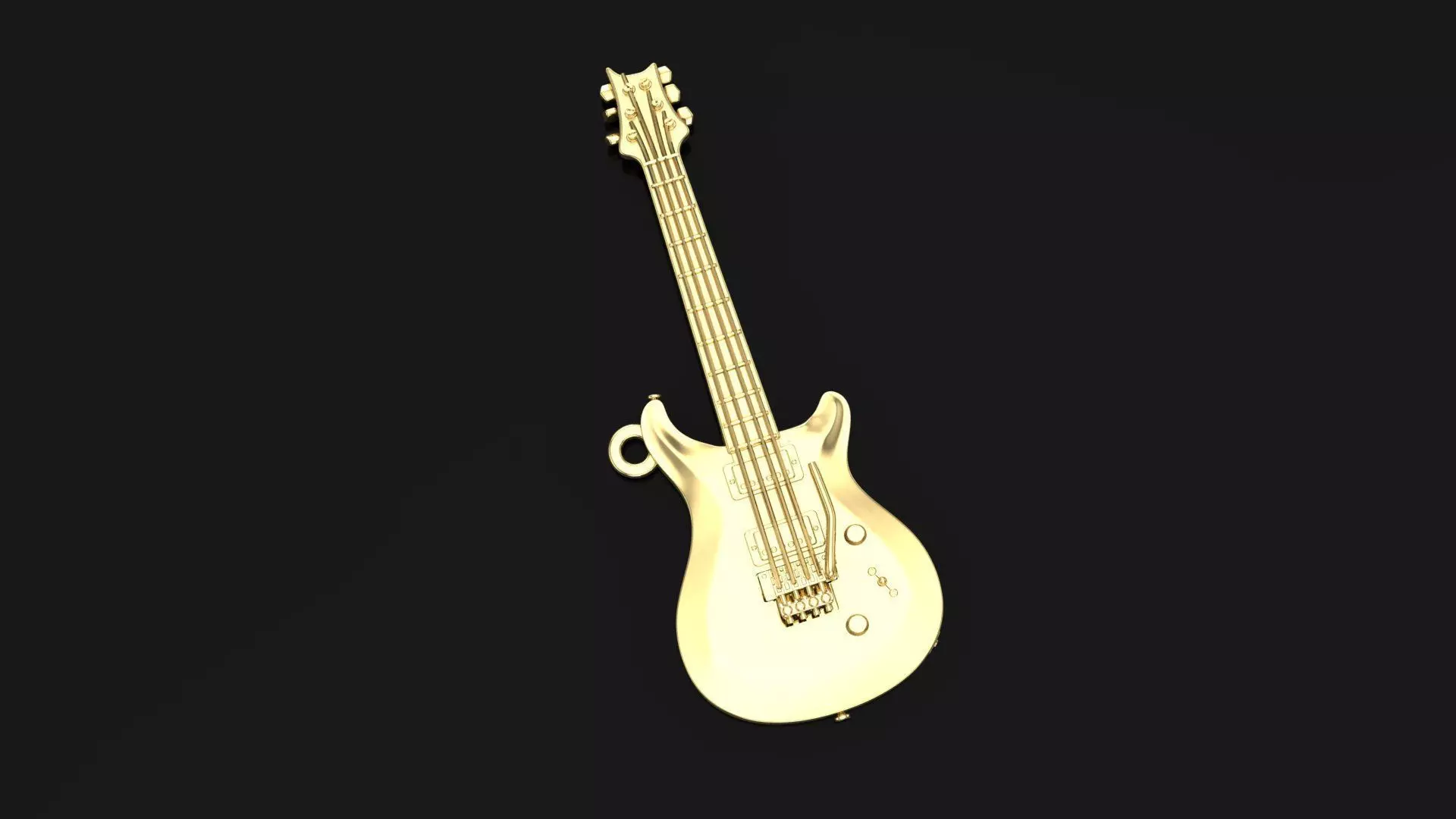 guitar pendant 3D print model_0