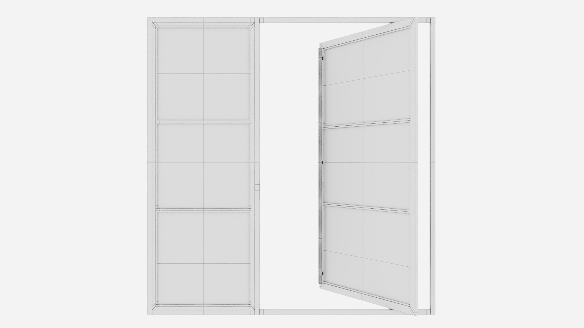 Aluminium door 171 3D model_6