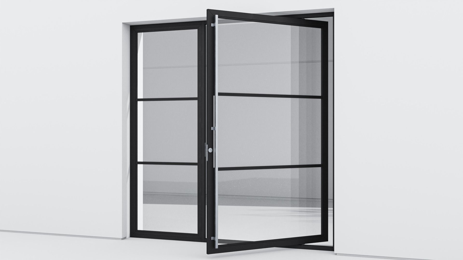 Aluminium door 171 3D model_2