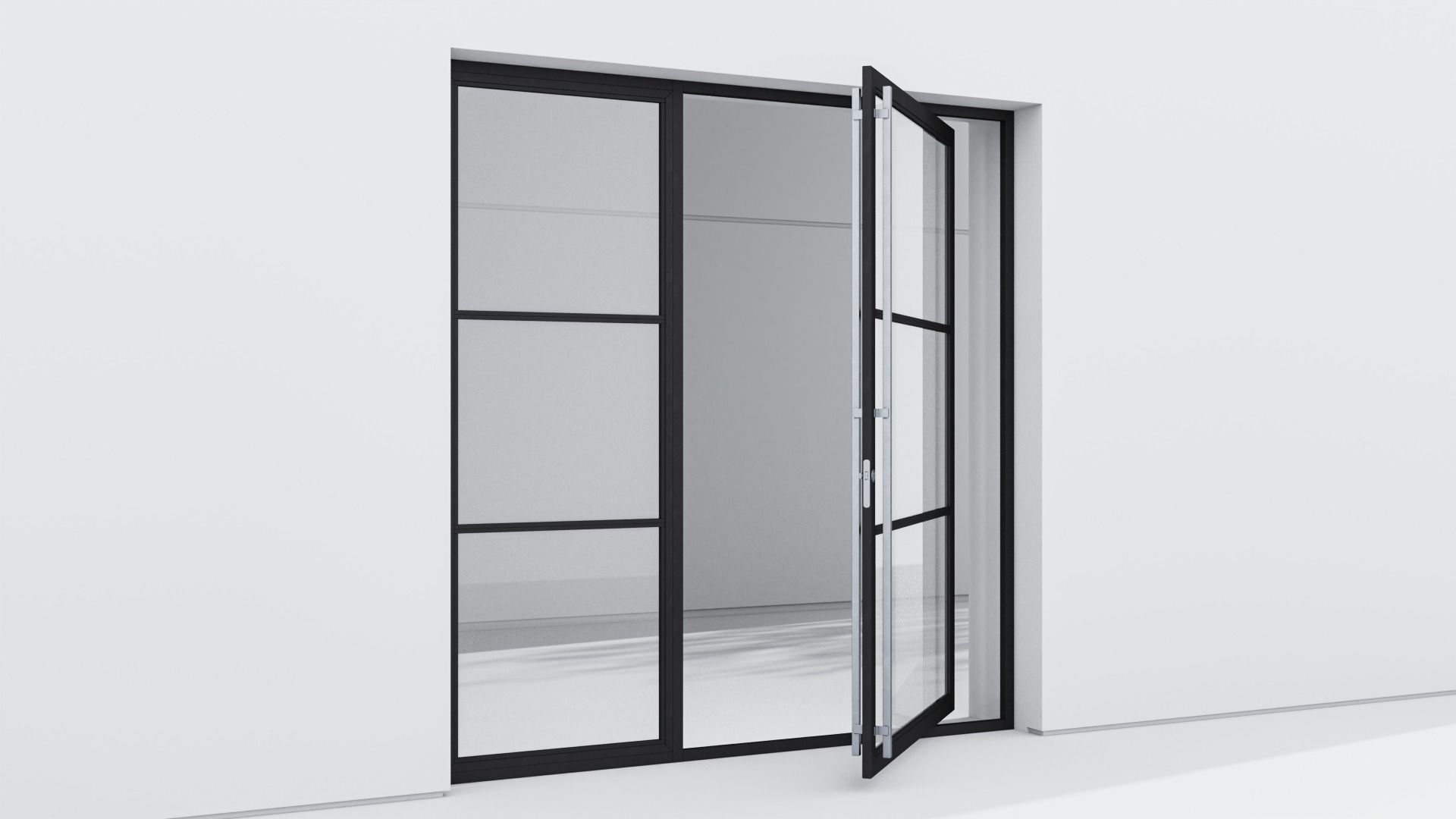 Aluminium door 171 3D model_3