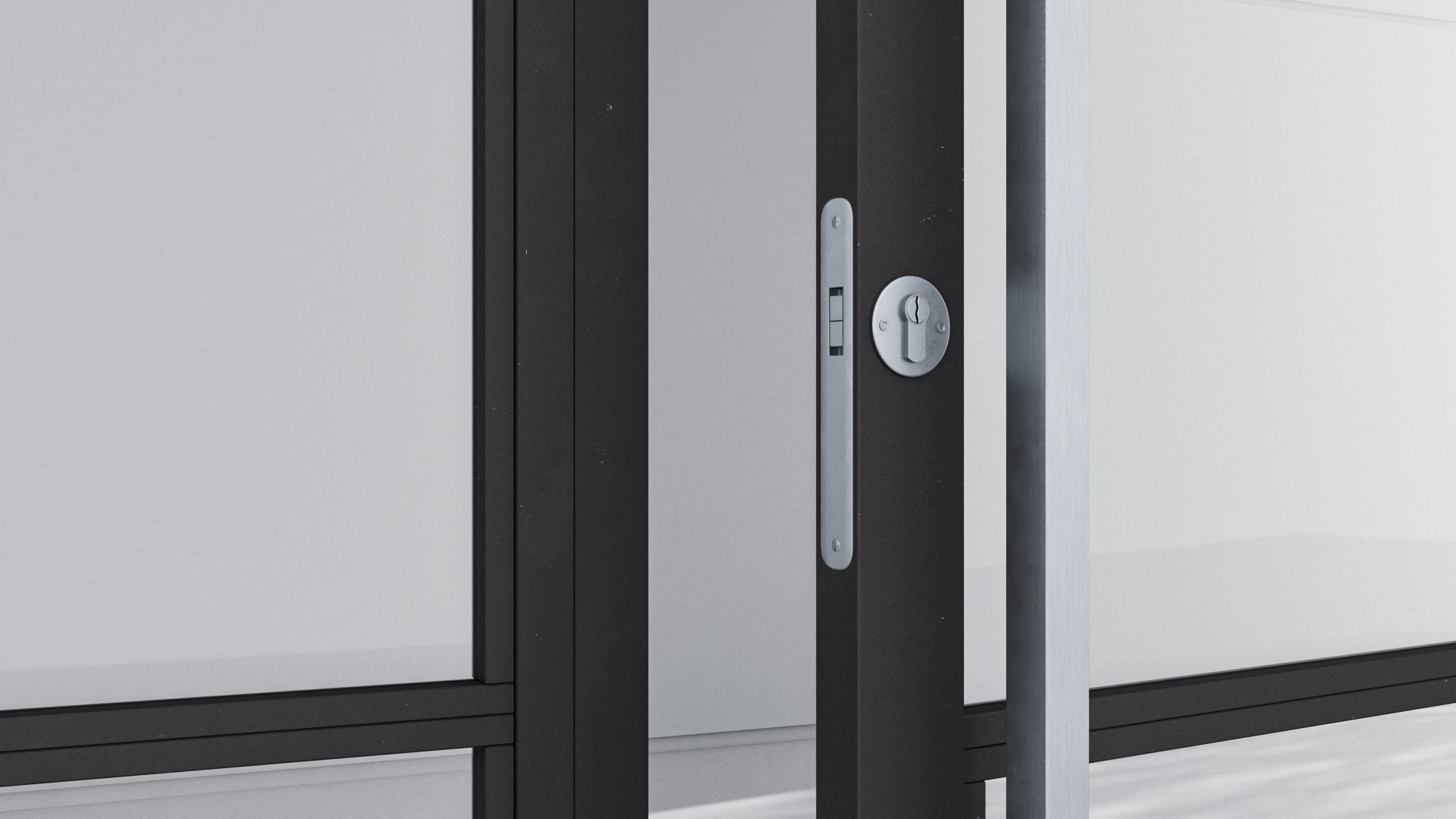 Aluminium door 171 3D model_4