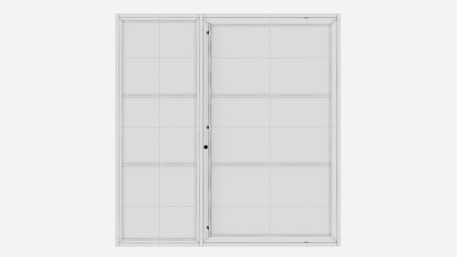 Aluminium door 171 3D model_5