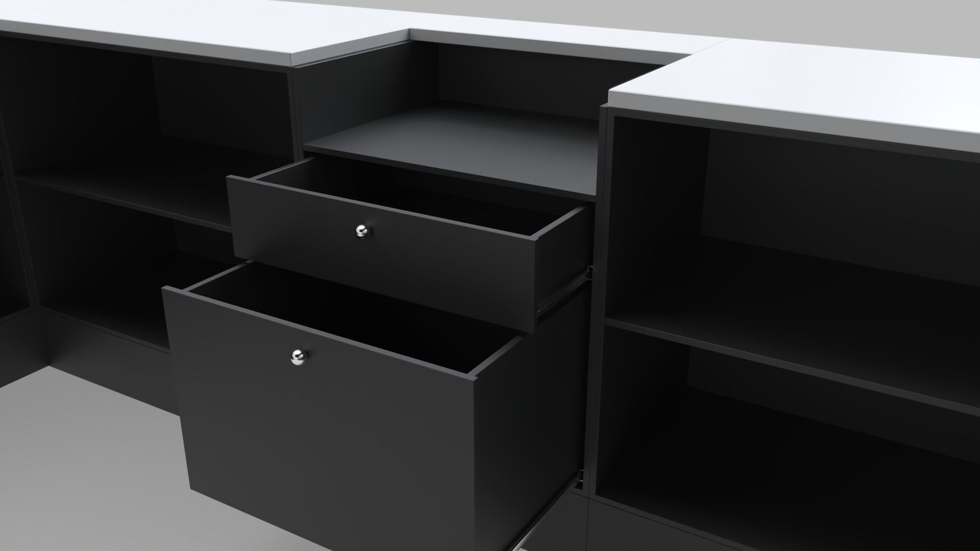 Counter Cashier Modules 3D model_7