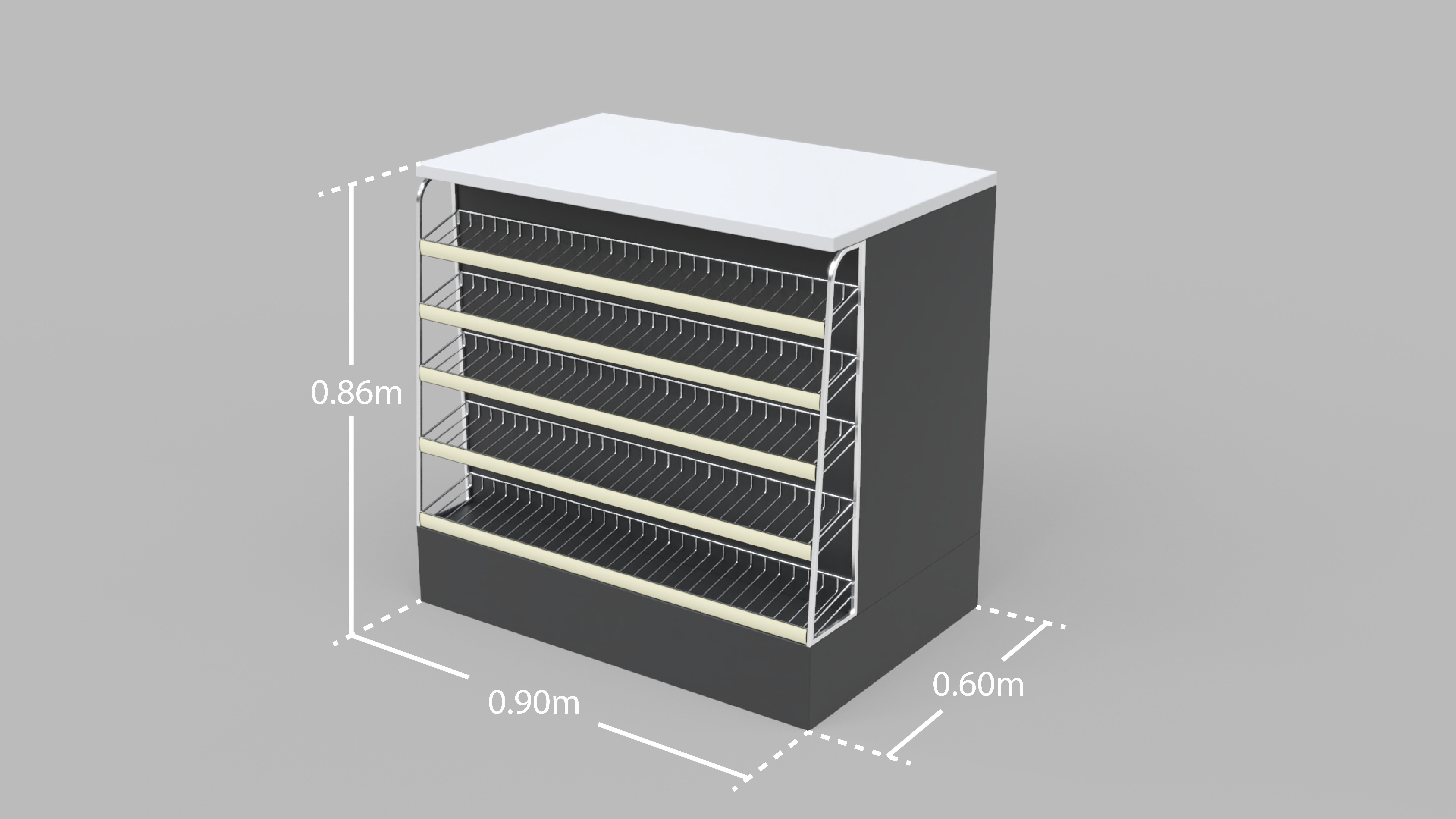 Counter Cashier Modules 3D model_10