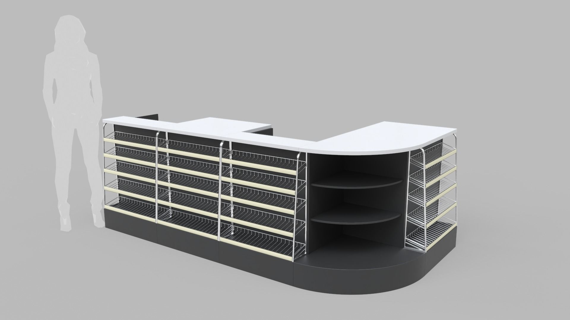 Counter Cashier Modules 3D model_3
