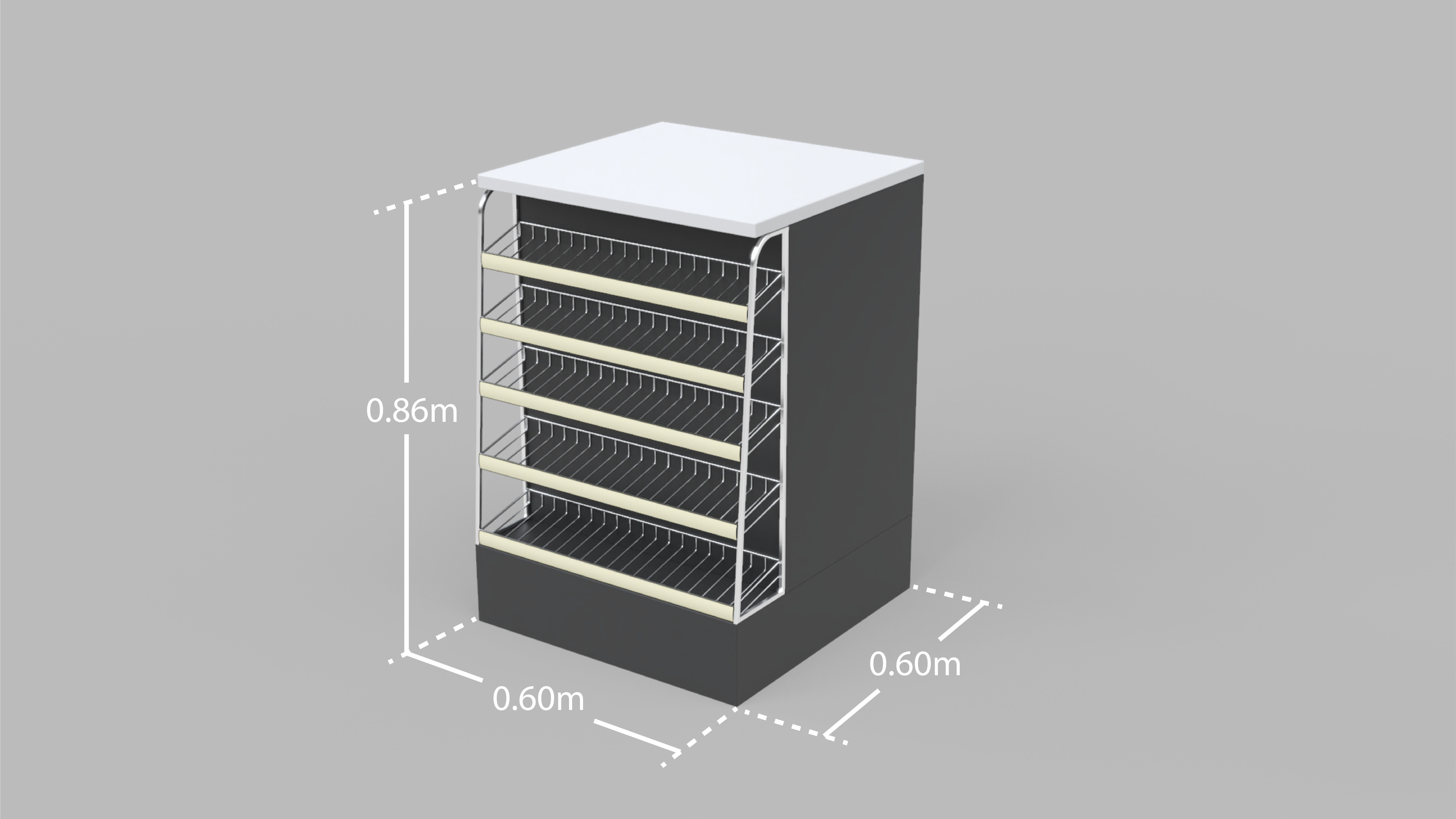 Counter Cashier Modules 3D model_11