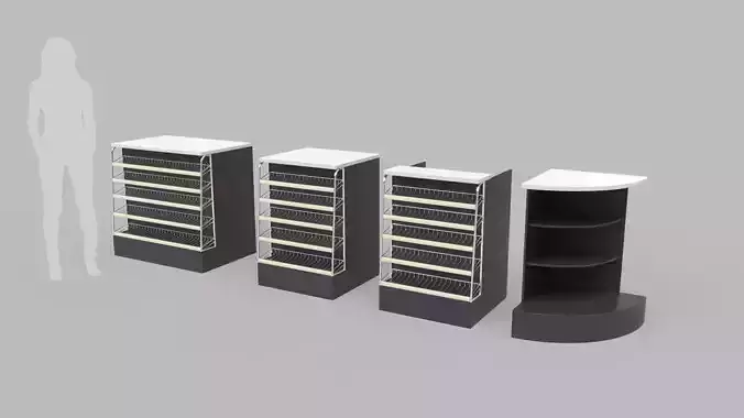 Counter Cashier Modules 3D model