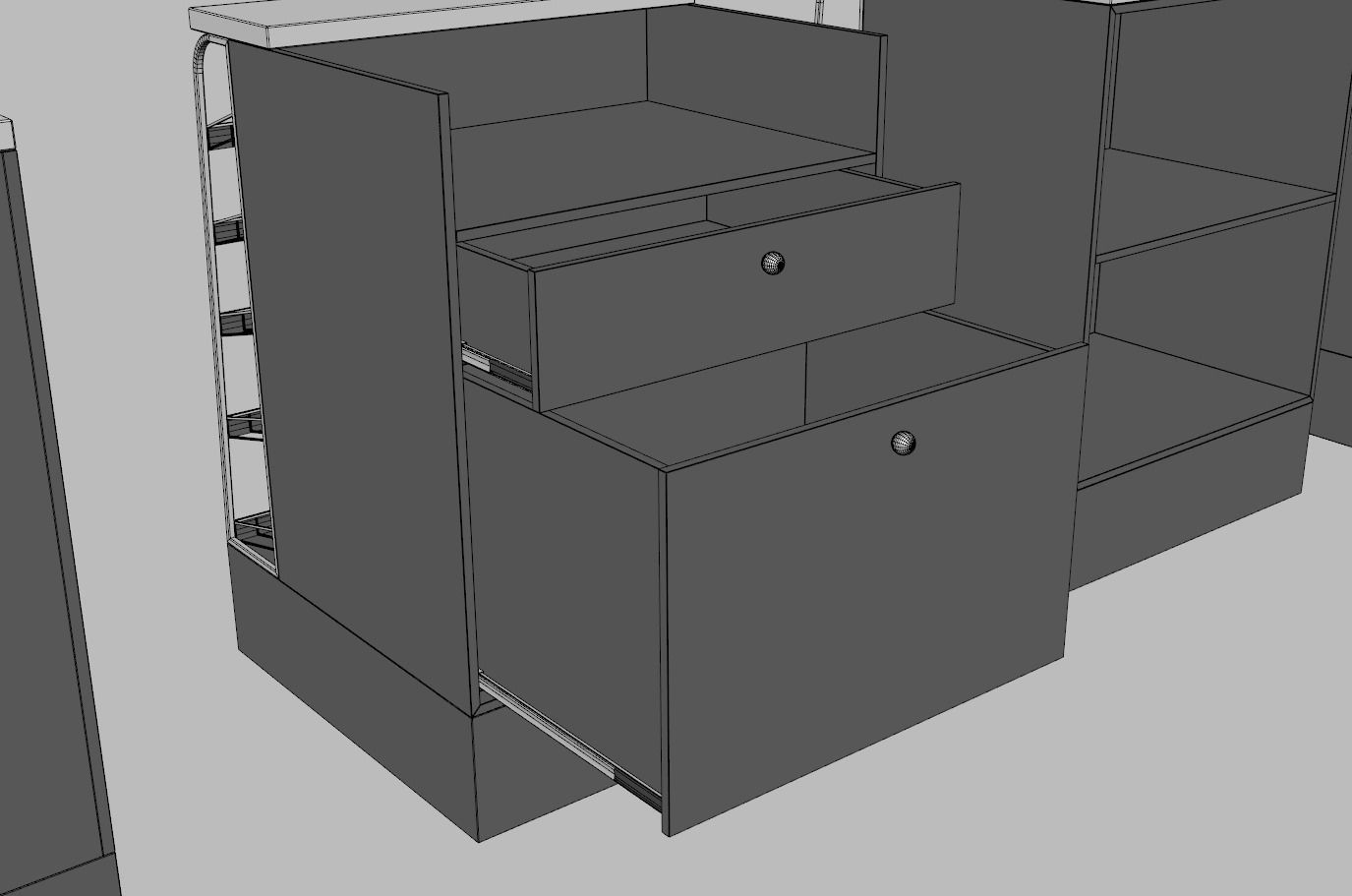 Counter Cashier Modules 3D model_19
