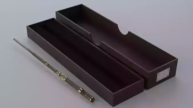Magic wand 3D model with box
