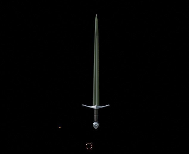 Viking package sword helmet axe Low-poly 3D model_10