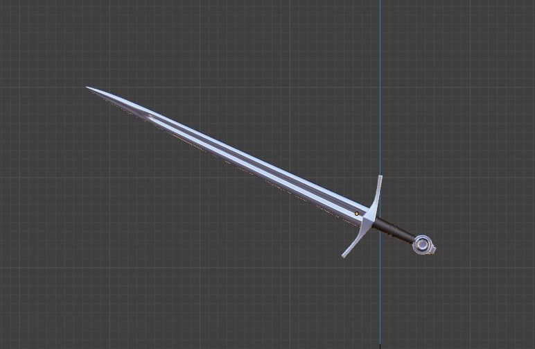 Viking package sword helmet axe Low-poly 3D model_11