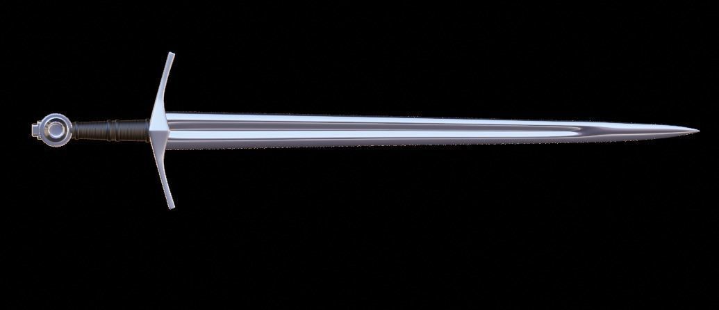 Viking package sword helmet axe Low-poly 3D model_13